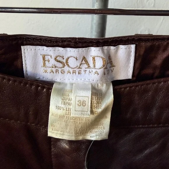 NWT Escada Leather Pants Size 6 - Picture 4 of 8